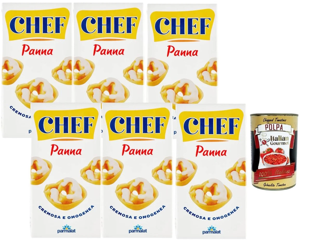 Parmalat Chef Kochsahne 6x500g haltbare Sahne cremig Pasta Saucen Vorrat +Polpa