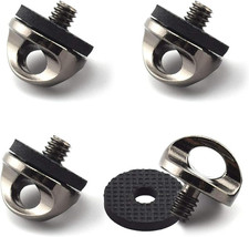 4 Packs Camera D Ring Screws 1/4-20 Quick Release Mount Screws with Rubber Washe