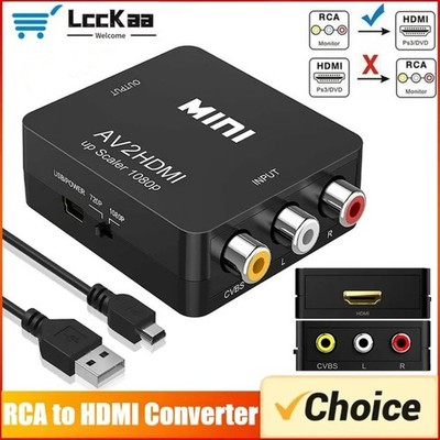 RCA AV to HDMI HD Converter Composite CVBS Video Adapter Wii NES SNES