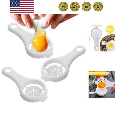 3-PACK Tool Yolk White Separator - Egg Divider Strainer Screen Filter - Bakin...