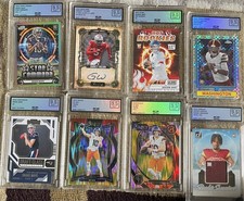 2024 DRAKE MAYE, BO NIX, JD5 (8) CARD GRADED ROOKIE LOT …PLUS GARRET WILSON AUTO