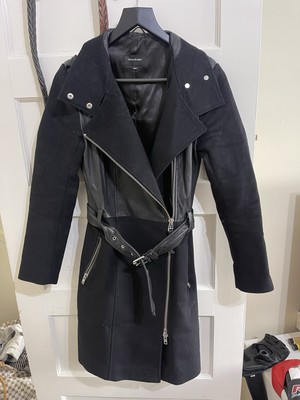Mackage Dale Wool & Leather Coat size XS