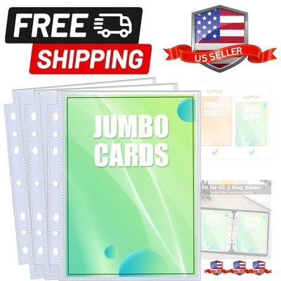 50 Pack Jumbo Card Sleeves for A5 3/6 Ring Binders, 5.4" x 7.4" Ultra-Clear T... | eBay 50 Pack Jumbo Card Sleeves for A5 3/6 Ring Binders, 5.4" x 7.4" Ultra-Clear T... | eBay