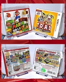 🔥🔴🔥 Nintendo 3DS FLAME RED Console Bundle Mario 3D Land + Captain Toad + Case
