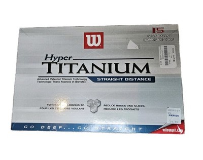 18 NEW Wilson Hyper Titanium Straight Distance White Golf Balls