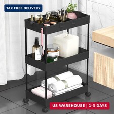 3 Tier Rolling Cart with Wheels, Storage Craft Art Trolley Organizer Serving, 3