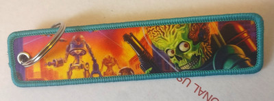 Mars Attacks Embroidered Key Chain Keychain Tag Keyring Ring Horror