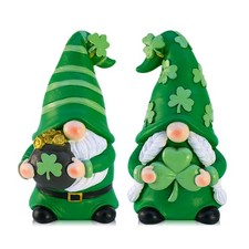 St. Patrick  s Day Gnomes, 2 Pack Handcrafted Irish Decorations, Lucky Leprech...
