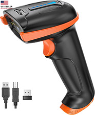 Barcode Scanner Wireless 1D Laser Cordless Barcode Reader with Battery Lev