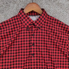 Collars  Co Dress Collar Polo Shirt Mens Medium Gingham Check Performance