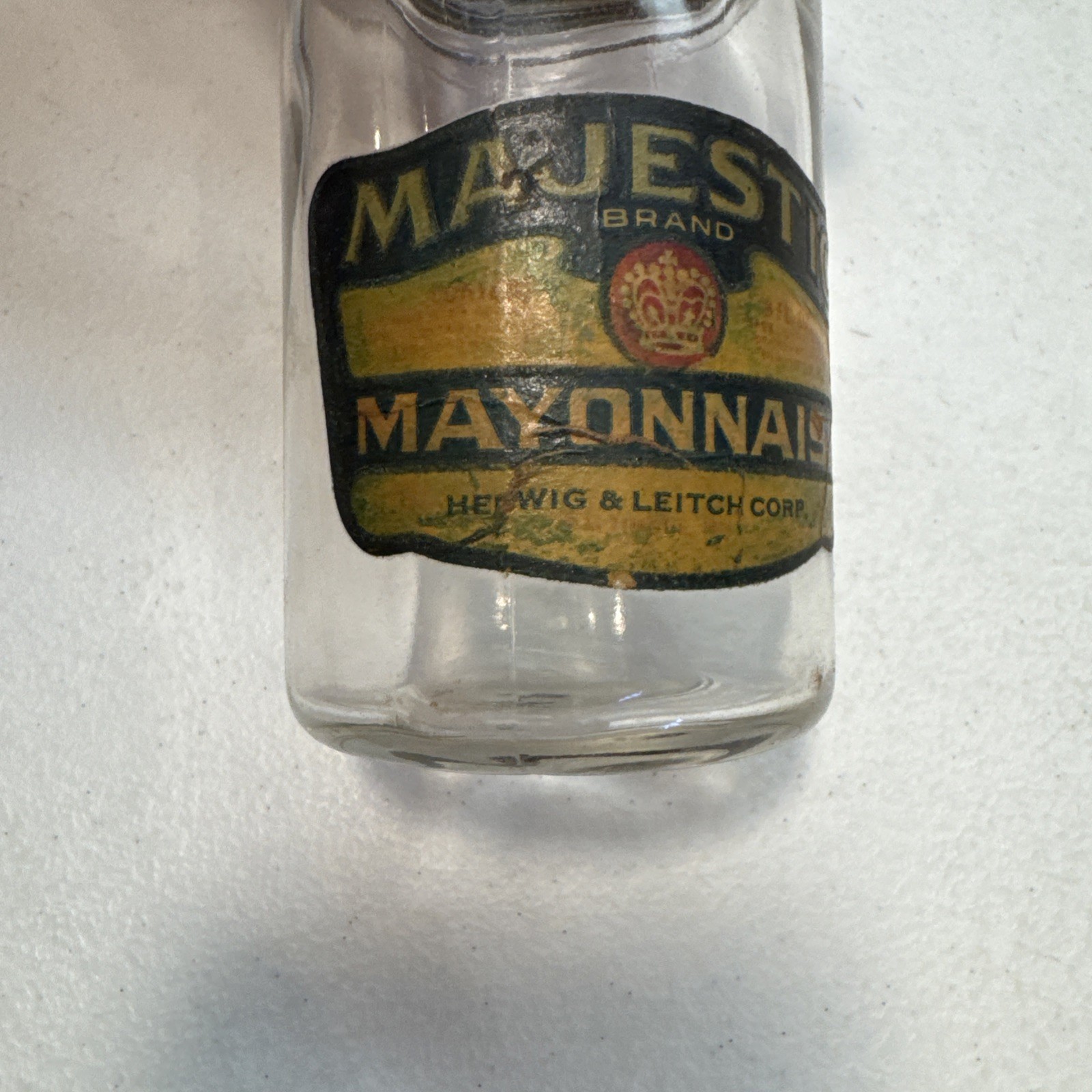 Vintage Majestic Mayonnaise Glass Jar With Lid Herwig & Leitch Corp.