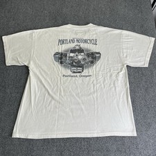 Vintage 2000s BMW Motorcycle Oregon Promo Graphic T-Shirt Men  s Sz XL White Y2K