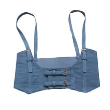 Women Adjustable Strap Denim Body Harness Waist Belt Chest Vest Corset Punk Slim