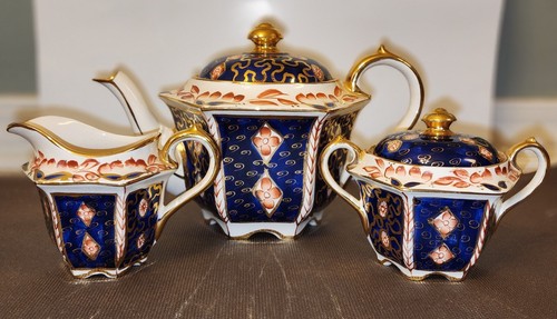 Seltene Imari, #1624 Sadler Teekanne mit passendem Milchkännchen und Zucker, handbemalt 40er Jahre - Bild 2 von 24