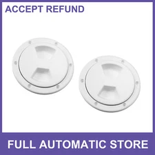 TWO 4" Boat Inspection Round Deck Plate Hatch Marine Inspection Hatch Universal