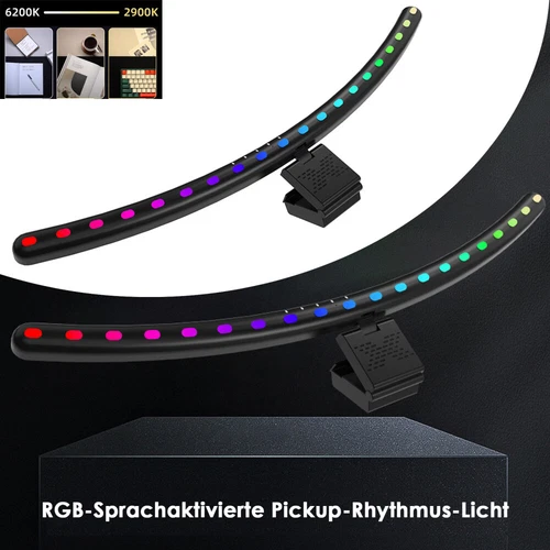 Gebogenen Monitor Lampe LED Screenbar Bildschirmlampe Lichtleiste Dimmbar RGB