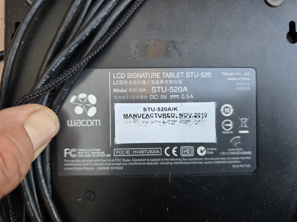 Ca. 20 Stücke Wacom STU-520 A/KLCD UNTERSCHRIFT/ Signature Pad - Bild 3 von 3