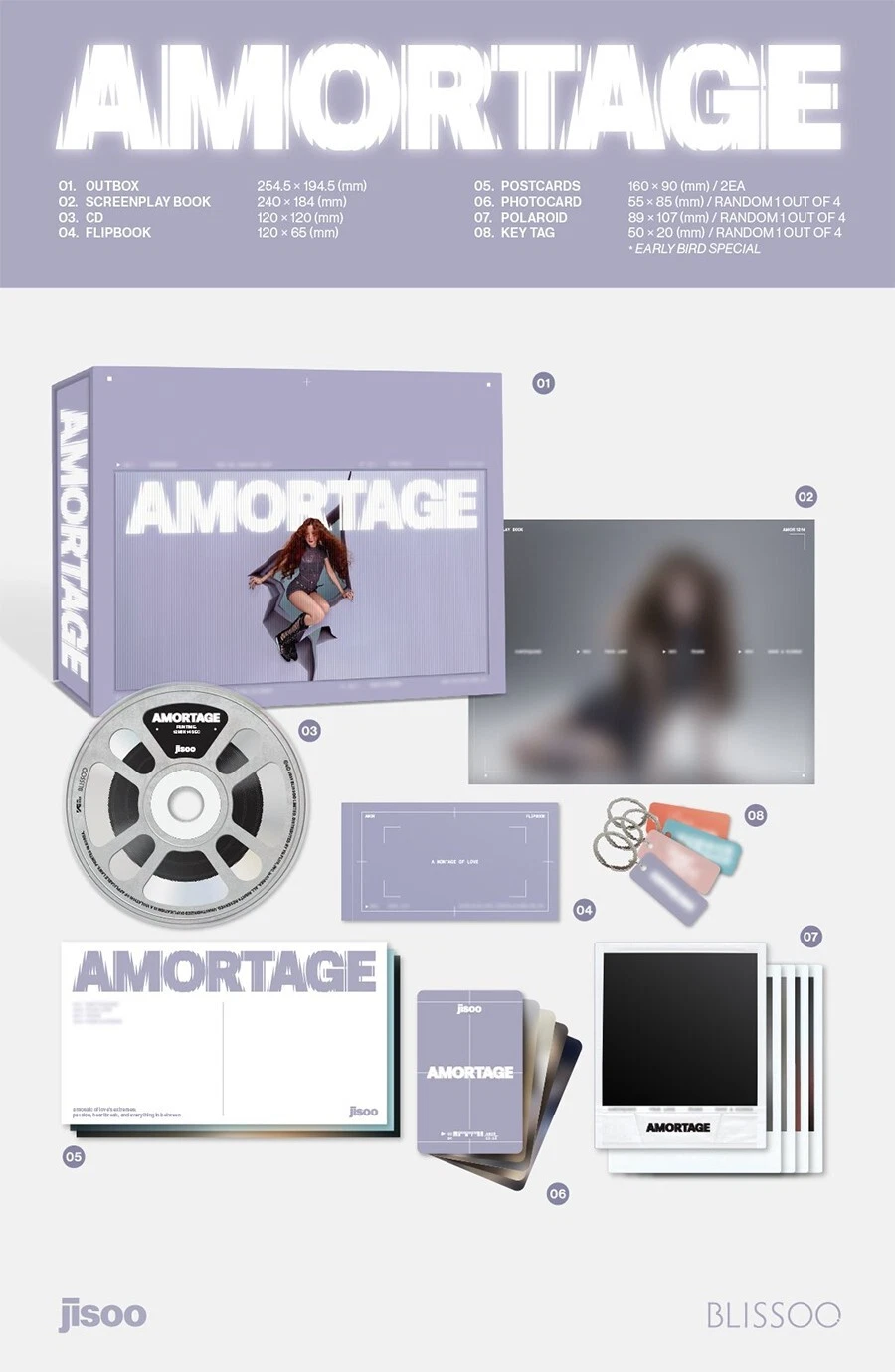 BLACKPINK ジス AMORTAGE マカオ fm 入場者限定 2枚セット JISOO [AMORTAGE] Mini Album EXCLUSIVE EDITION 2 Ver SET/2 CD
