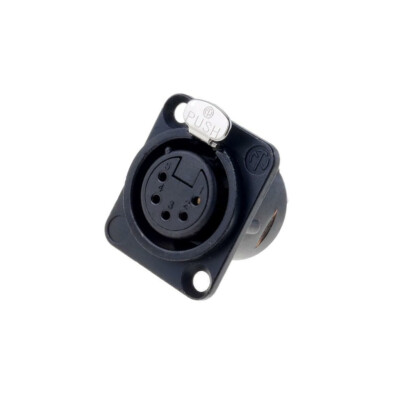 NC5FD-L-B-1 Buchse XLR weiblich PIN: 5 Löten schwarz 7,5A 1mm2 NEUTRIK