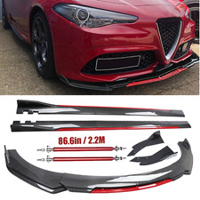 For Alfa Romeo Giulia Front Bumper Lip Spoiler Body Kit Side Skirt Carbon Fiber For Alfa Romeo Giulia Front Bumper Lip Spoiler Body Kit Side Skirt Carbon Fiber