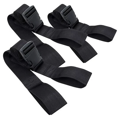 LINE2design Spine Board Straps - Disposable Backboard Straps Pack of 3 - Black