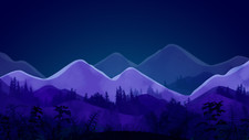 Landscape mountains night grass plants trees Custom Gaming Mat Desk
