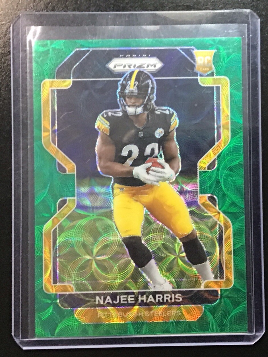 🔥2021 Prizm Najee Harris Green Scope RC Rookie SP Steelers Alabama #’d /75