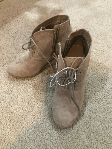 Womens Bessie Microsuede Wedge Bootie 