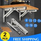 <!--F#f_0-->2PCS Heavy Duty Folding Table Bracket Stainless Steel 150KG Wall Shelf Bench<!--F/-->