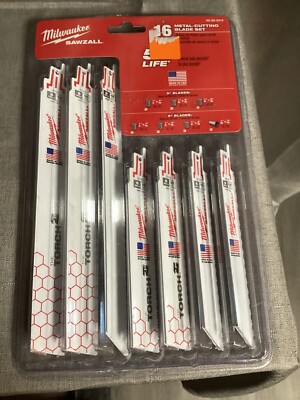 MILWAUKEE 16 PIECE METAL-CUTTING SAWZALL BLADE SET