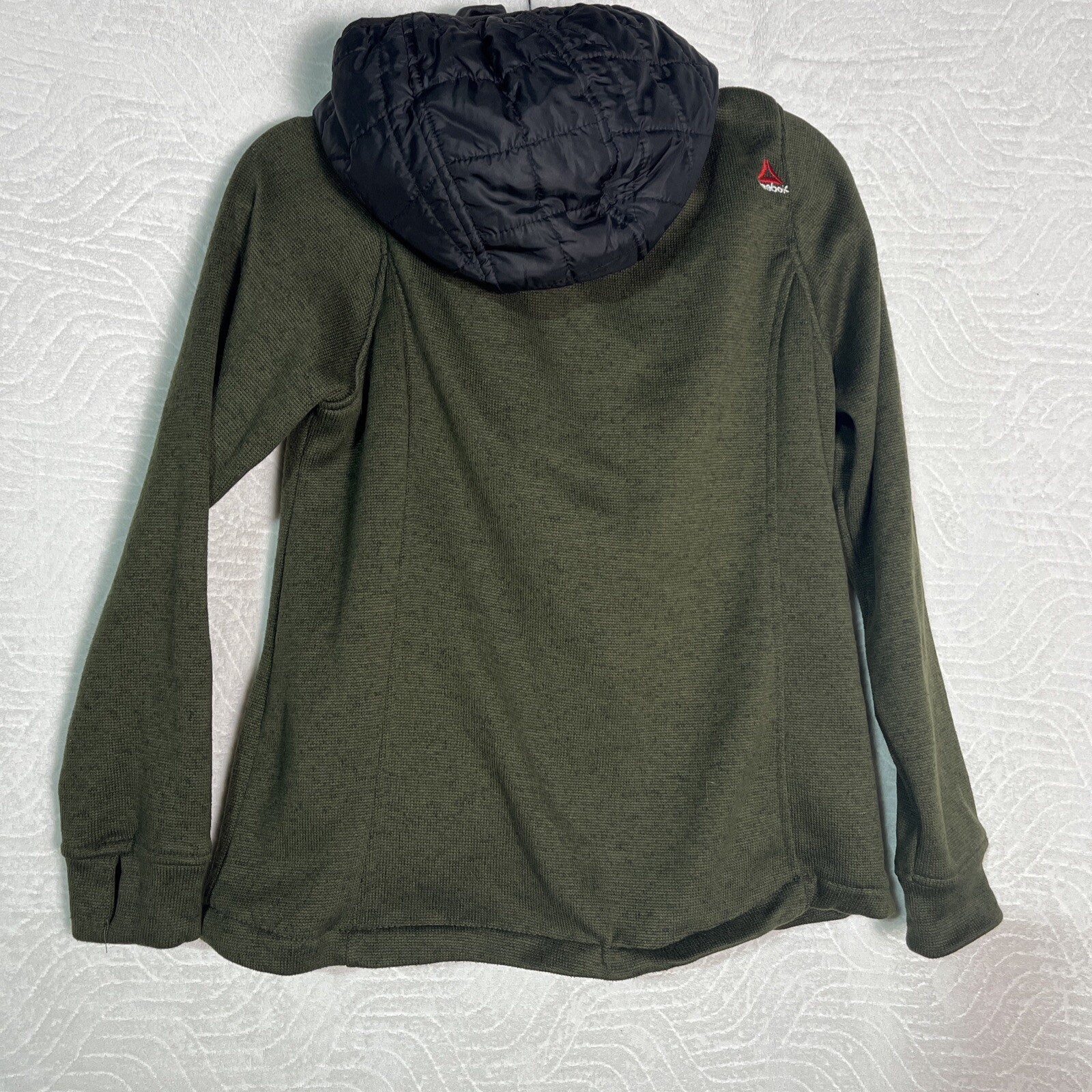 REEBOK Full Zip Jacket Womens Sz Large Polyester Lined Fleece Hooded Coat 0051 thumbnail 15