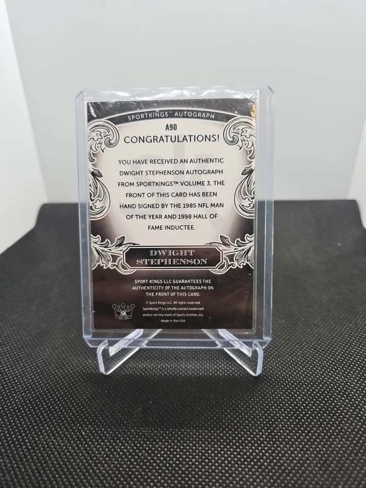 Dwight Stephenson Autograph- Sport Kings Autograph - Image 2 of 2