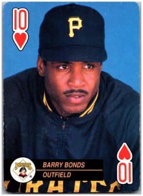 1992 US Playing Card Baseball Aces   #10H Barry Bonds
