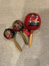 3 Vintage Maraca  s From Mexico