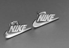 Nike Earrings Silver Nike Swoosh Earrings - Silver Plated - Easter Gift