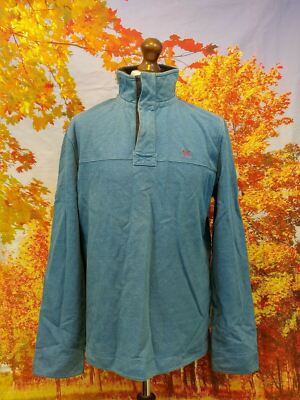 Crew Clothing Co. blau gefärbtes Sweatshirt aus 100 % Baumwolle. UK Herren Gr. Medium