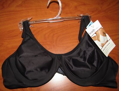 NEW BALI BEAUTY COMFORT CRAZE UNDERWIRE BLACK BRA 36C - STYLE S383