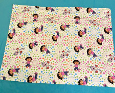 Dora the Explorer Standard Pillowcase Double Sided Rare Print EUC