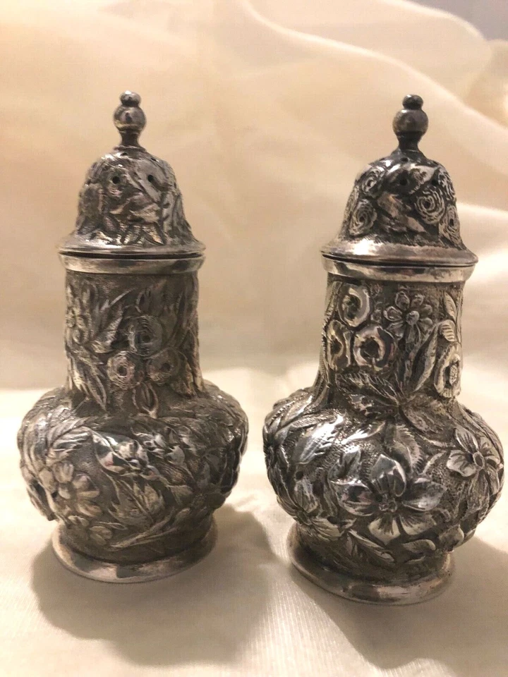 Антикварные американские солонки JACOBI & JENKINS из чистого серебра - Изображение 3 из 4