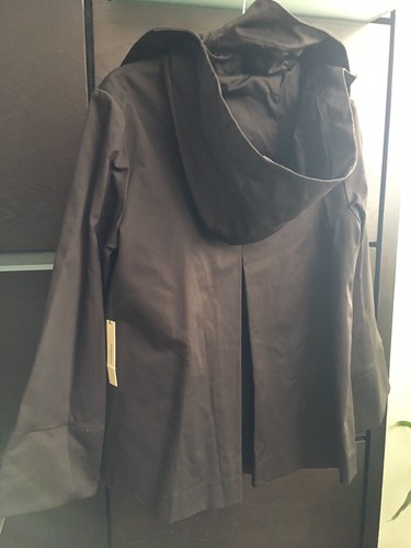 VERTIGO PARIS DAMEN REGENMANTEL CAPE JACKE - GR. M - GEFÜTTERT KAPUZE VTGE 90ER - NEU MIT ETIKETT - Bild 4 von 8