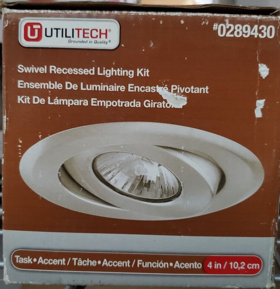 Swivel Recessed Lighting Kit Brushed Nickel UTILITECH 50 Watt