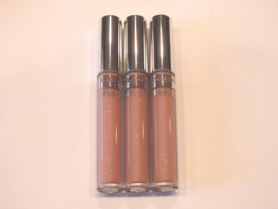 3 BORGHESE MINERAL GEL PINK SHIMMER LIP SHINE LIPGLOSS - BARE - FULL SIZE - NEW