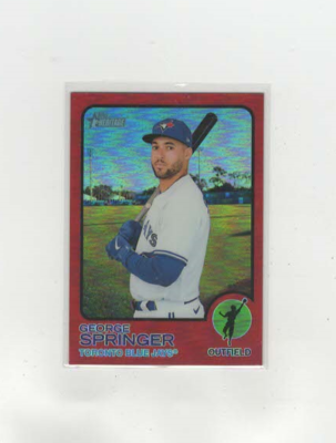 2022 Topps Heritage Chrome Red Refractor /573 George Springer #238