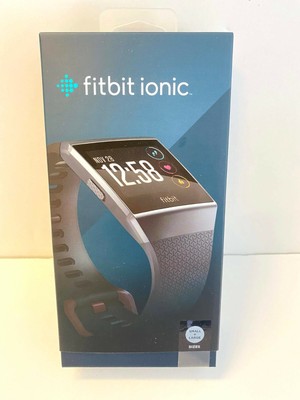 fitbit ionic smart fitness watch charcoal smoke