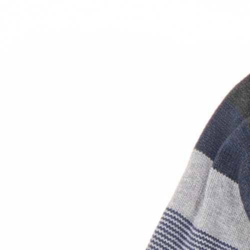 Maine New England Men's Grey Blue Striped Jumper L - Picture 6 of 12
