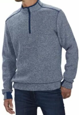 *NWT* Greg Norman Men's 1/4 Zip Soft Fleece Pullover (Blue, Medium)