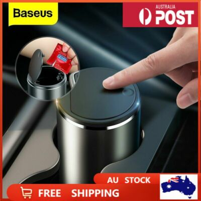 Baseus Auto Car Rubbish Bin Holder Trash Waste Dust Case Can Garbage Wastebasket