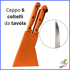 Ceppo porta coltelli da tavolo set cucina multiuso seghettati bistecca coltello