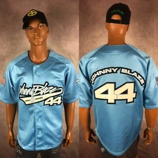JOHNNY BLAZE 44 Rap Tee NY Vintage Blue Shirt Hip Hop Y2K Jersey Method Man Sz S