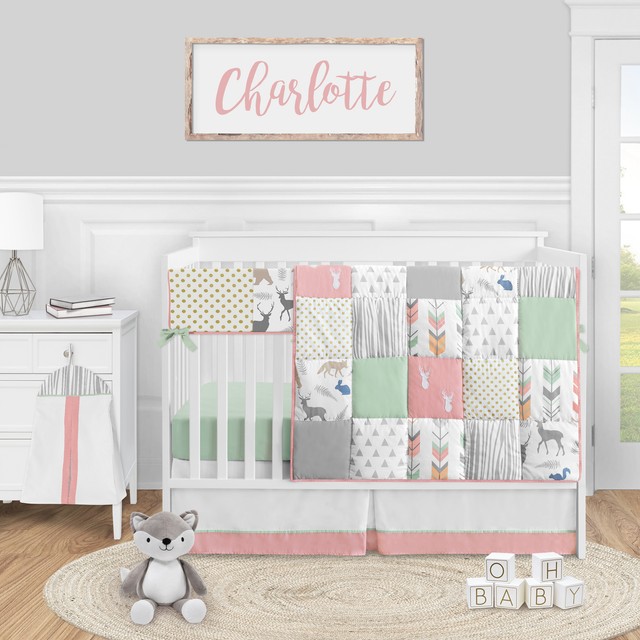 mint baby bedding
